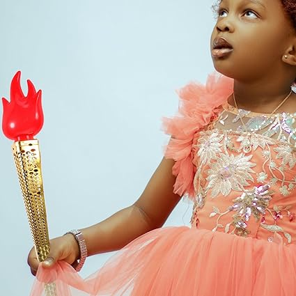 Plastic Toy, Artificial Torch Toy, Fun Torch Toy, Fun Torch Prop, for School Cosplay Medieval Luau Party Sports Competition No Battery