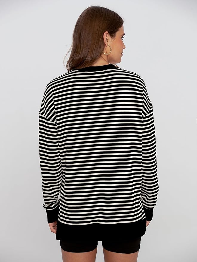 Glamaker Women's Long Sleeve Crewneck Sweatshirt Air Essentials Soft Loose Pullover Sweatshirts
