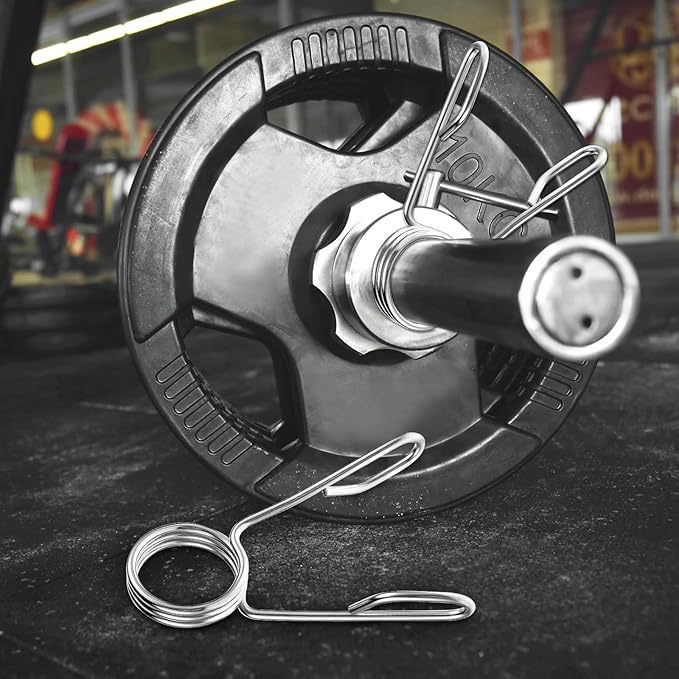 4 Pieces 2 Inch Dumbbell Spring Collars Barbell Clamps Locking Collars Clips for Weightlifting Exercise Fitness Training Supplies