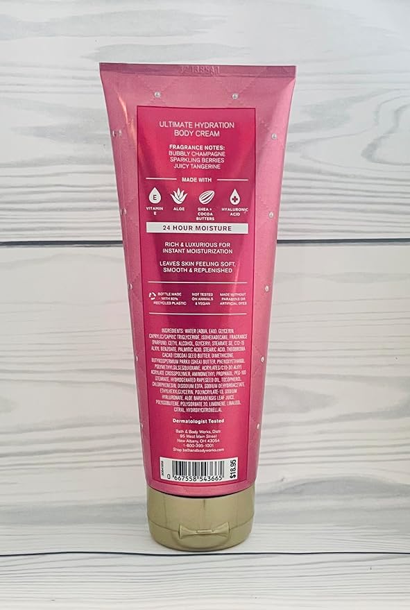 Bath Body Works Champagne Toast Signature Collection Ultimate Hydration Body Cream For Women 8 Fl Oz (Champagne Toast), 1