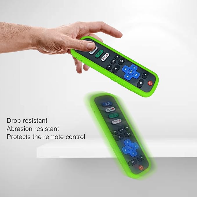 Protective Cover for Roku Remote,Drop-Proof, Dust-Proof, Washable, Compatible with Most Roku Remotes (Green)
