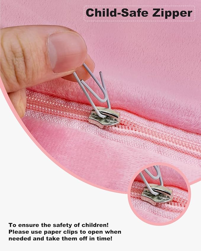 MOONBEEKI Kids Couch Fold Out, Foldable Princess Chair for Toddlers 1-3, Sofa Bed for Kids Folding Toddler Bed Lounger Chair for Bedroom (Pink)