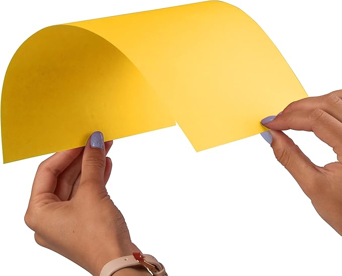 JAM PAPER Colored 24lb Paper - 90 gsm - 8.5 x 11 - Yellow Recycled - 50 SheetsPack