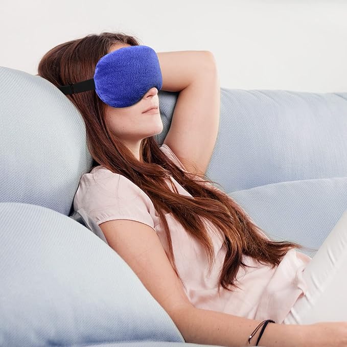 LotFancy Heated Eye Mask for Dry Eyes, Microwavable, Lavender Eye Compress Moist Heat, Cooling Eye Mask for Sleeping, Hot Cold Therapy for Stye, Puffy