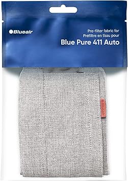 BLUEAIR Blue Pure 411 Auto Light Gray Pre-filter, Washable Fabric Traps Pollen, Pet Hair Dust, Winter Reed