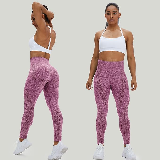 HIGORUN Women Seamless Leggings Smile Contour High Waist Workout Gym Yoga Pants