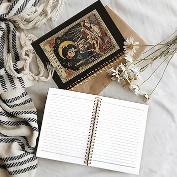 Wheatwin Nurse Notebook, Nursing Notebook, Nurse Gifts for Women, Nurse Appreciation Gifts, Gothic Nurse Supplies Hardcover Spiral Notebook 5.5x8.3