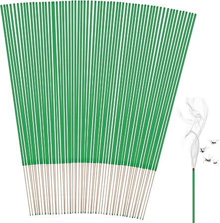 Citronella Incense Sticks 60 Pieces per Box, Lemongrass Sticks Outdoor Made with Natural Plants Citronella Rosemary Oil, Suitable for Indoors Outdoors