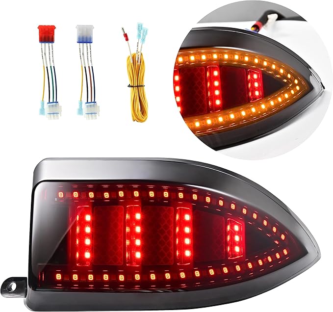 NOKINS Golf Cart LED Tail Lights for Club Car TempoPrecedent, Deluxe Brake Light,12 Volt Universal Replacement Accessories Gas Electric Models