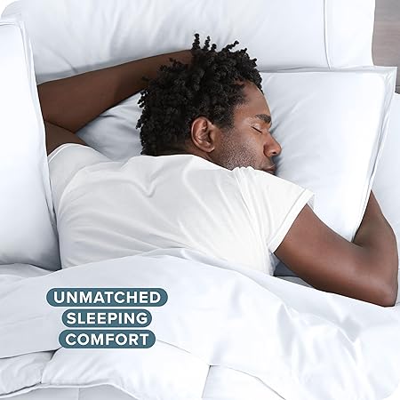 Bare Home Bedding Duvet Cover Queen Size - Premium 1800 Super Soft Duvet Covers Collection - Lightweight, Cooling Duvet Cover - Soft Breathable Bedding (Queen, White)