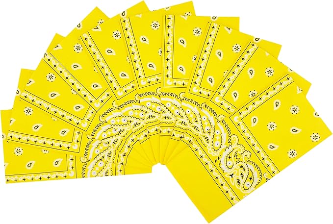 Vamqor 100% Cotton 10 Pack Fine Bandanas