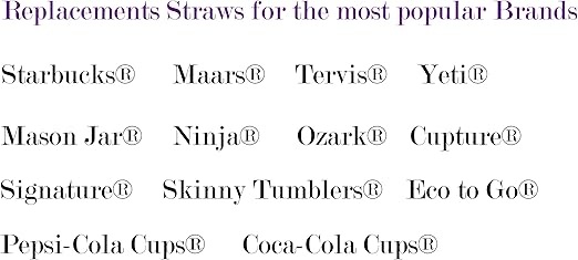 Acrylic Straw Set of 6, Fits 16oz, 20oz Tumblers, and 1 Nylon Straw Cleaning Brush