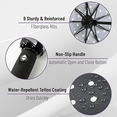 Mr. Pen- Windproof Travel Umbrella, Automatic Umbrellas for Rain, Compact