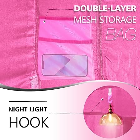 Bed Tent Bed Canopy Tents for Adult - Portable Dream Tent Indoor Sleeping Tents 70 Blackout with 3 Doors Breathable Private Space Tents