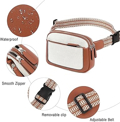 CLUCI Belt Bag for Women, Mini Everywhere Crossbody Waist Bag Adjustable Strap, Vegan Leather Women's Fanny Pack