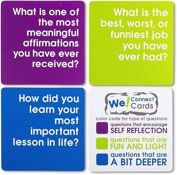 Connect Cards - Icebreaker Conversation Card Games | Conversation Starter Cards | Team Building Games for Work | Connections Game & Group Games for Adults | Featured by TEDx (60 Cards)