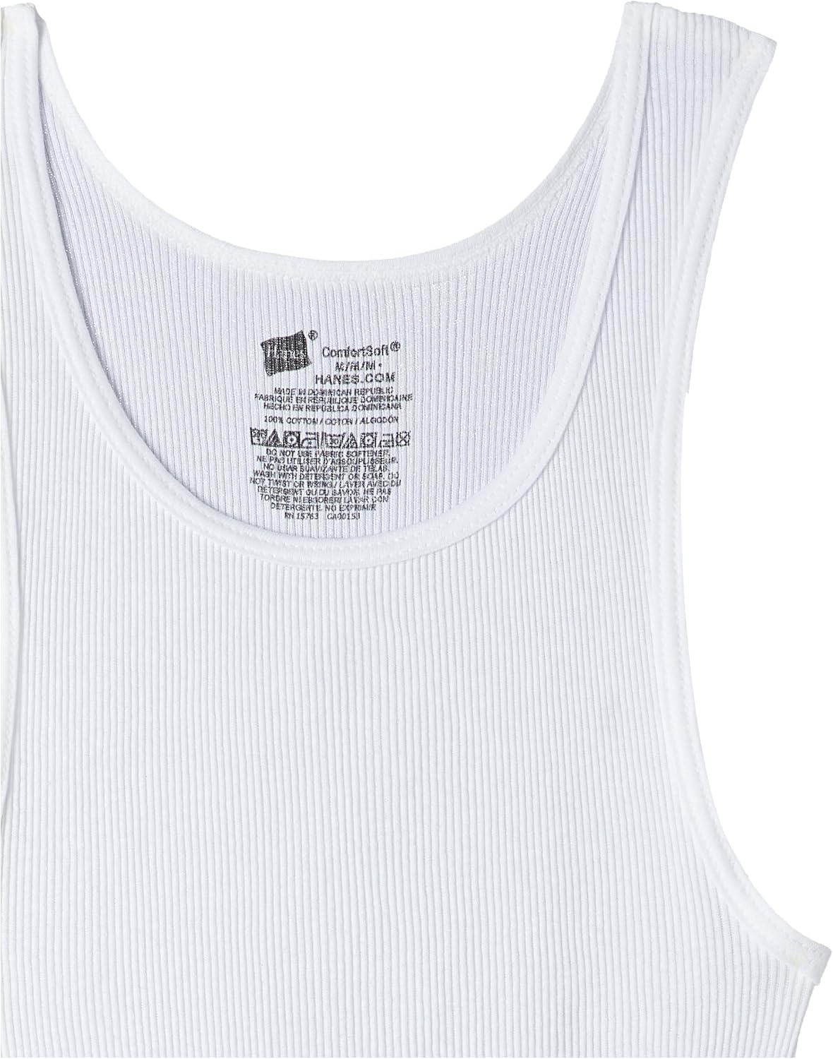 Hanes Men's Cotton Tank Undershirts Pack, Moisture-Wicking Ribbed Tanks, lightweight Cotton Tank Undershirts, 3-Pack