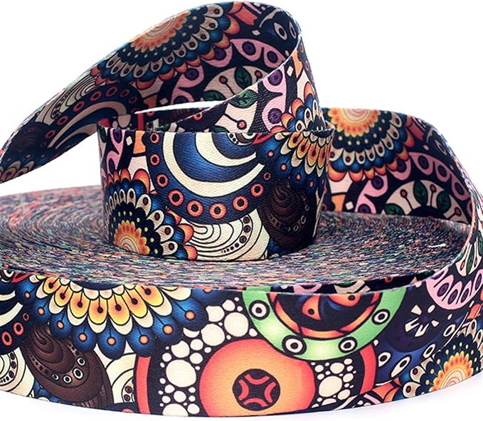 Webbing 5Meters 38mm Fashion Print Ethnic Jacquard Webbing Bags Strap Belt Ribbon DIY Textile Clothing Decor Sew Accessory(12)
