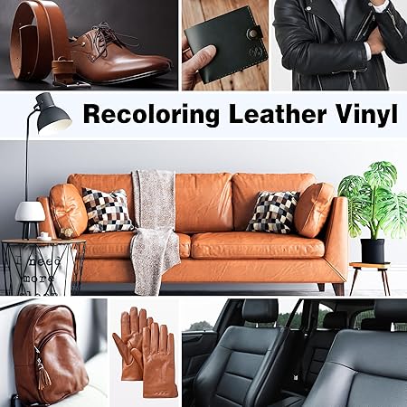 Leather Recoloring Balm Restoration - Leather Dye Vinyl Paint Leather Color Restorer Car Seats Furniture Couch Chair Shoes Boots Purse Jacket Saddle Fade Stain Scratch Repair Cream(Griege)