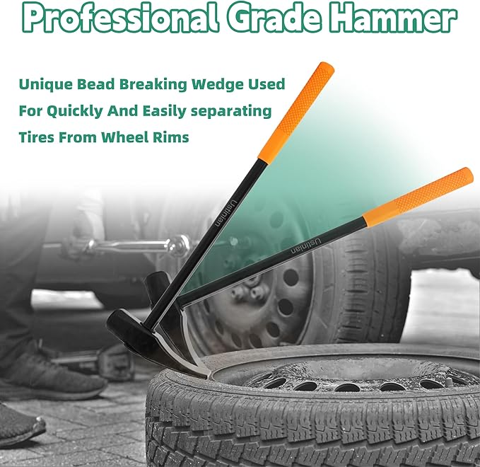 35429 Tire Hammer Tire Bead Breaker Tool, 32 Inch Duck Bill Bead Breaking Hammer For Tire Removal, Semi Truck Tire Changing Tools