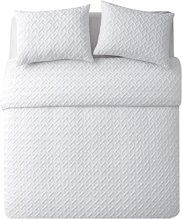 VCNY Home - Twin Comforter Set, 2-Piece Soft Cozy Bedding with Matching Sham, Stylish Room Decor (Nina White, TwinTwin XL)