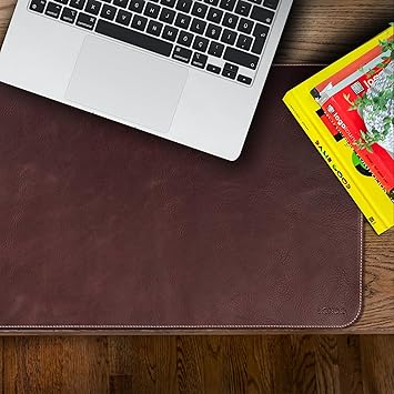 Londo Top Grain Leather Extended Mouse Pad Large Desk Mat for Office Gaming, Smooth Writing Surface, Non-Slip Base, Durable Stylish Workspace Accessory