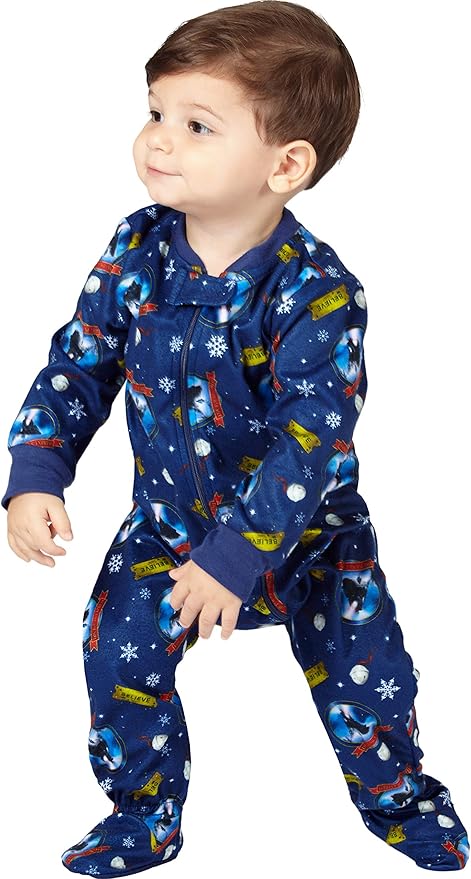 Polar Express Kids Believe One Piece Pajama Sleeper