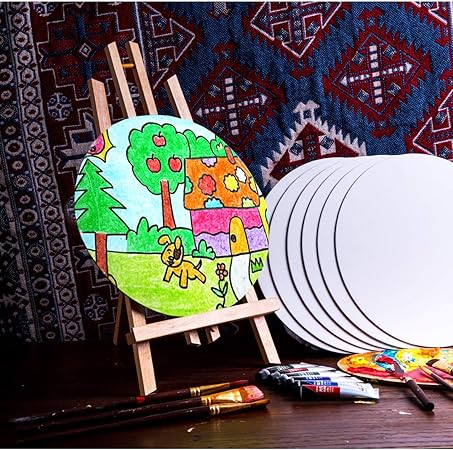 Transon 6-Pack Round Canvas Panel for Painting 12inch