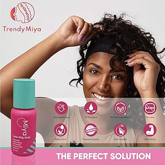 Miya Lace Wig Glue 1.06oz - Invisible Adhesive with Waterproof. Strong Hold for Lace Wig, Hairpiece, Hair Replacement