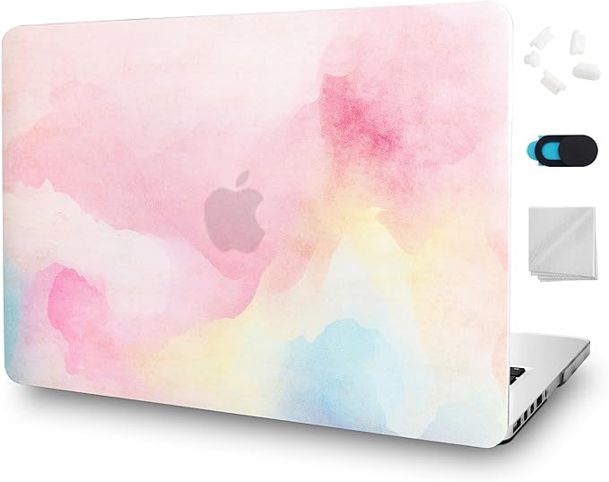 KECC Compatible with MacBook Pro 13 inch Case 2024-2016 with Touch Bar M2 A2338 M1 A2289 A2251 A2159 A1989 A1706 A1708 Plastic Hard Shell (Rainbow Mist)