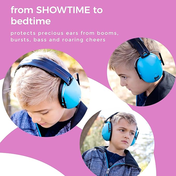 Banz Kidz Earmuffs 2 Years Older a Loud Noise Canceling Kids Headphones Toddler Ear Muffs, Size Adjustable
