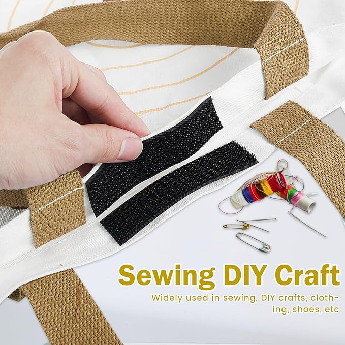 Hook and Loop Straps, Adjustable Nylon Fastening Cable Straps, Freely Cuttable Securing Cord Ties with 50Pcs Metal Buckles, Strong Load Bearing Heavy Duty Adhesive Tape Firm Bonding for DIY