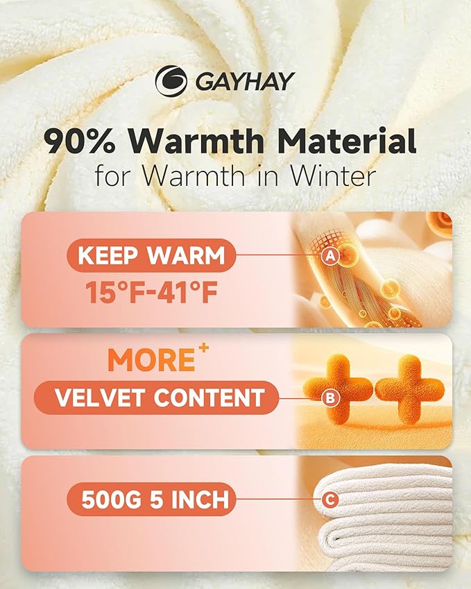 GAYHAY Fleece Lined Leggings for Women – Thick Winter Warm Thermal High Waisted Tummy Control Workout Yoga Pants