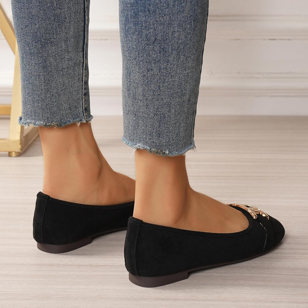 Women's Round Toe Ballet Shoes Flats Comfortable Ballerina Shoes Slip On Work Flats for Walking, Driving, Dressy