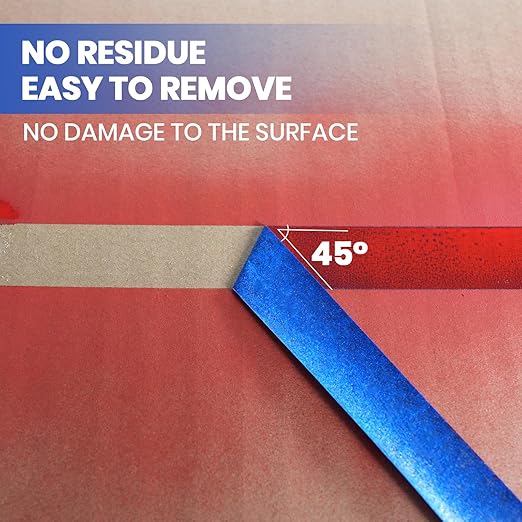 ADHES Upgrade Blue Painters Tape, Masking Tape for Painting 6 Rolls x 2 Inch x 60 Yards, Blue Paint Tape No Residue Outdoor Anti UV Multi Surface Use, Total 360 Yards