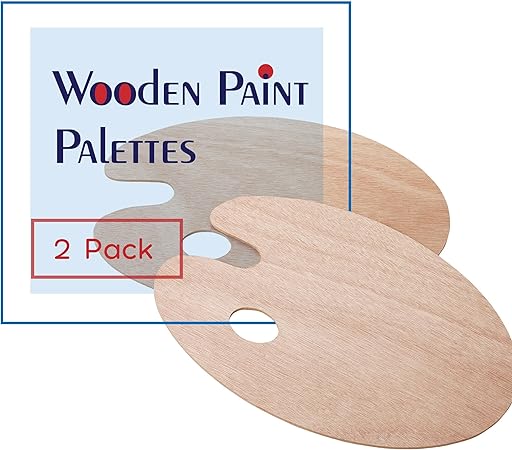 Mr. Pen- Wooden Paint Palette, 2 Pack, Artist Palette, Painting Palette, Oil Paint Palette, Wood Paint Palette, Art Pallet for Painting, Palettes, Wood Paint Pallet, Pallets for Painting, Wood Palette