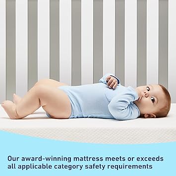 Graco Premium Crib Toddler Mattress GREENGUARD Gold Certified CertiPUR-US Certified, Fits All Standard Crib Toddler Beds, Waterproof Sleep Surface, Machine-Washable Outer Cover for Easy Care
