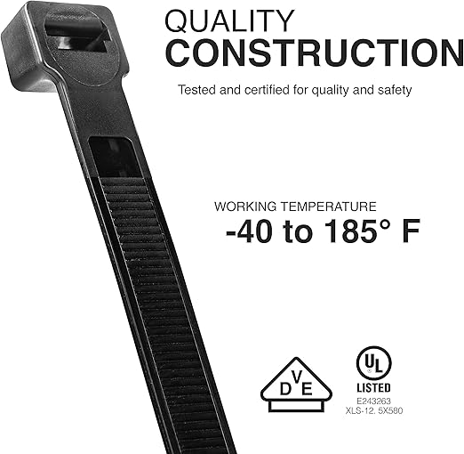 TR Industrial Ultra Heavy Duty Multi-Purpose UV Cable Ties (22.8")
