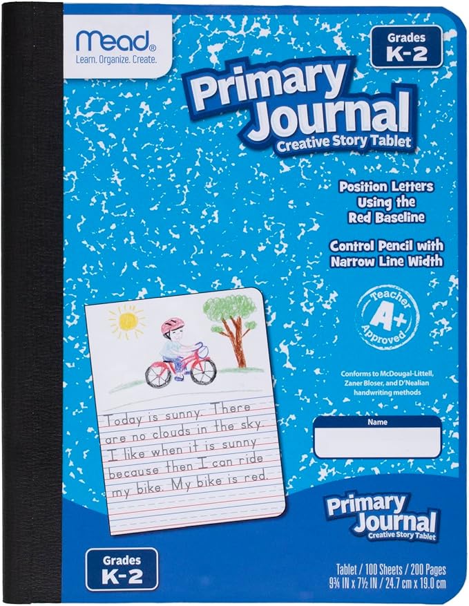 Mead Primary Journal Creative Story Tablet, Grades K-2, Kindergarten 2nd Grade Workbook (09554)