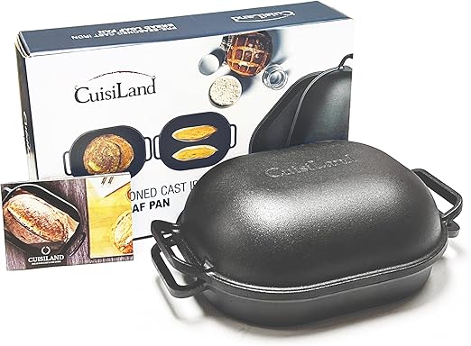 Cuisiland Large Heavy Duty Pre-seasoned Cast Iron Bread & Loaf Pan - A perfect way for baking