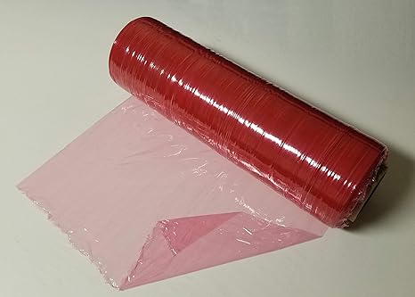 18" x 1500' 80 ga. Hand Film Stretch Wrap - Red (Light Tint) - Case of 4 Rolls