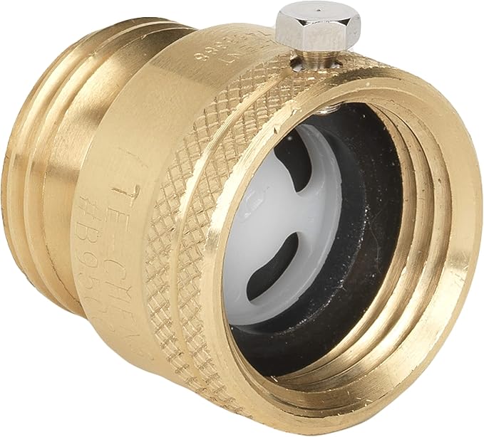 Homewerks Worldwide VACBFPZ4B Vacuum Breaker Hose Bib Backflow Preventer, 3/4 Inch, Brass