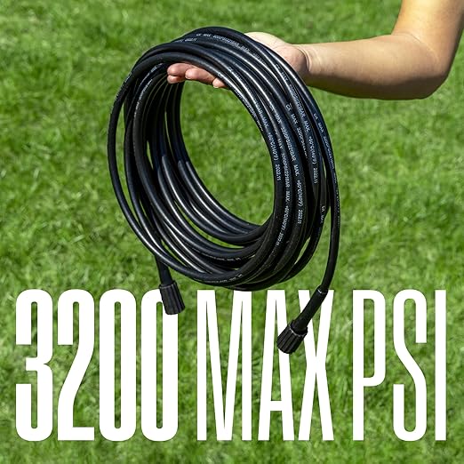 Westinghouse 50 ft PVC Pressure Washer Hose - 3200 Max PSI - For Gas and Electric Pressure Washers