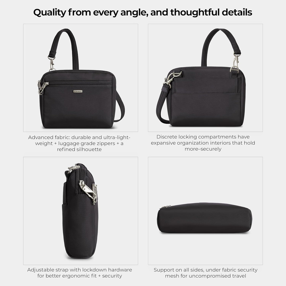 Travelon crossbody bag with anti-theft security, RFID blocking, and roomy main compartment for safe, organized essentials. Check it out on - you won't regret it!