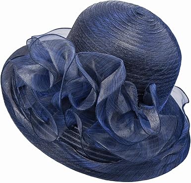 Bowknot-Organza Kentucky-Derby Sun-Hat for Women Bowler Church Straw-Fascinators-Hat Wedding Cocktail Tea-Party Spring Summer