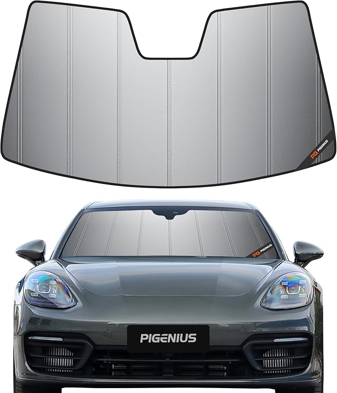 Windshield Sun Shade for Porsche Pana-mera,2017-2023,Thick Front Windshield Sunshade,6 Layers Sun Shield,Accordion Fold