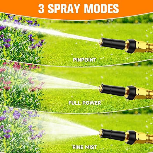 Metal Garden Hose 25 FT - 304 Stainless Steel Water Hose 25 FT - Expandable Short Flexible Garden Hose,no Kink Explosion, no Bite