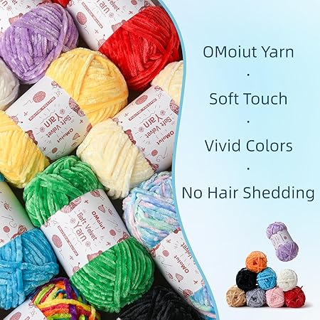 100g Fluffy Velvet Chenille Yarn for Crocheting and Knitting, 80m (87.5yd) Baby Yarn for Crocheting Soft, Crochet Chunky Yarn Amigurumi Yarn (Orange)