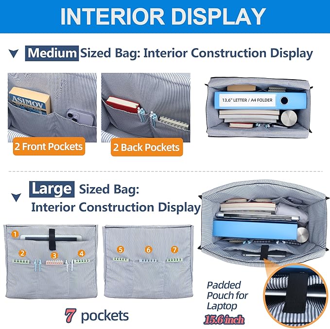 ABAMERICA Nurse Bags for Work: Multiple Pockets, Waterproof, Organizing Zip Top Clinical Bag for Nursing Students