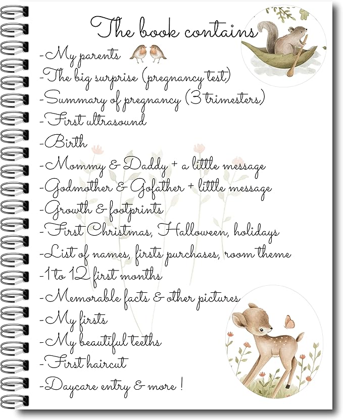 My Baby book, memories book, baby journal (Sloth), Baby First Year Memory Book, Keepsake Milestone Baby Book For Boys Or Girls